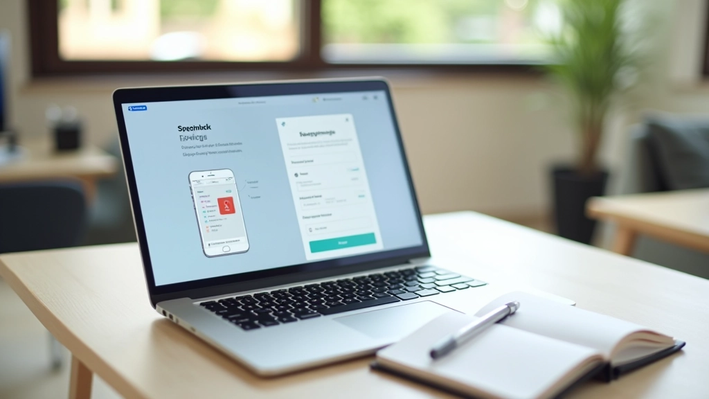 Laptop-Bildschirm zeigt Bank-Dashboard mit Sparplänen