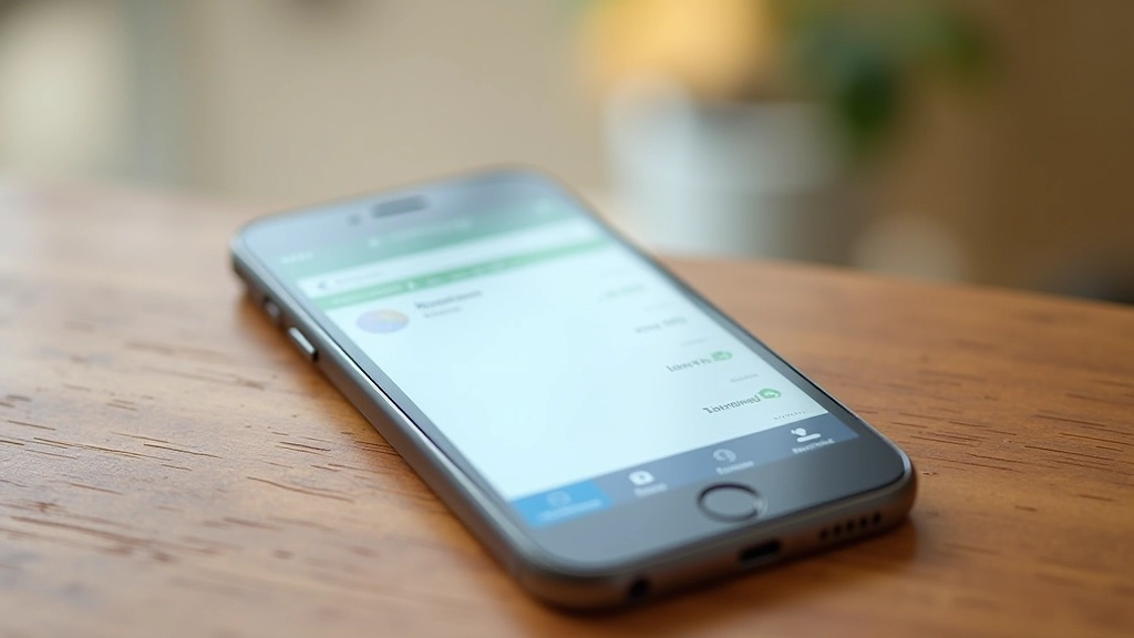 Smartphone mit Bank-App für Kontoeröffnung