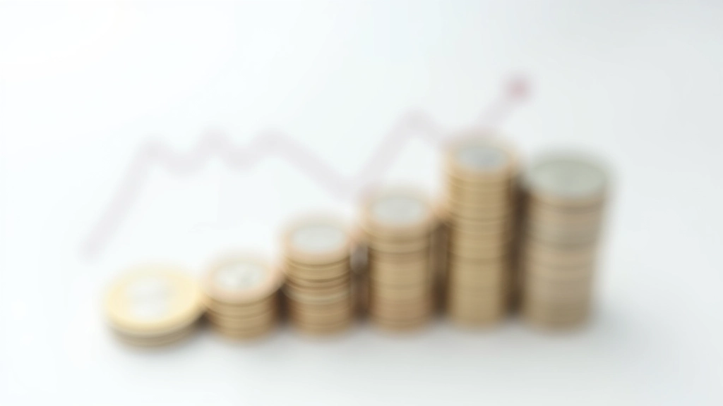 Grafik zeigt einen Stapel gestapelter Münzen neben einer steigenden Linie auf einem Finanzdiagramm, symbolisiert Sparwachstum