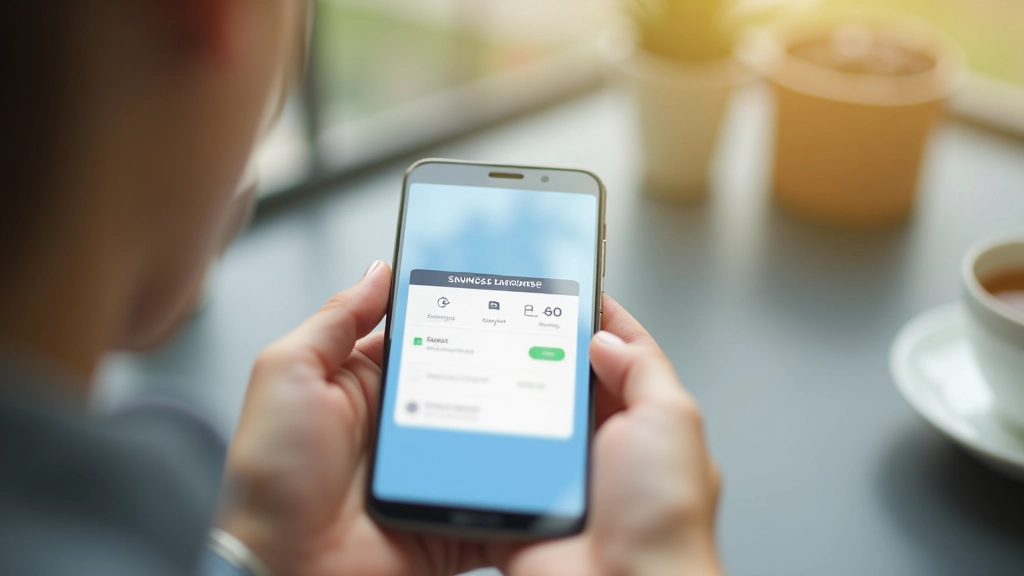 Smartphone zeigt Bank-App mit Sparplan-Einrichtungsschritte auf dem Display